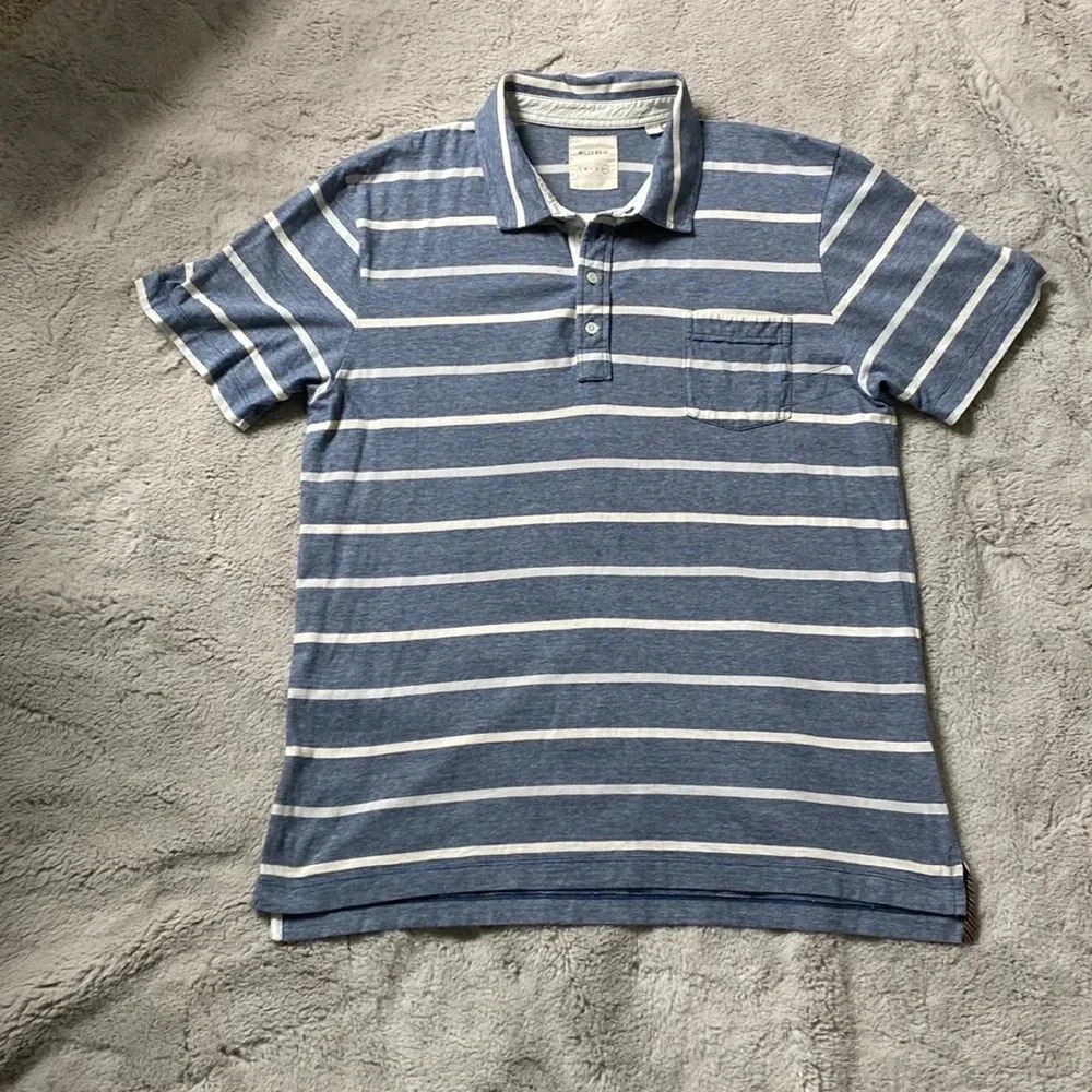 Billy Reid striped 100% cotton polo size XXL